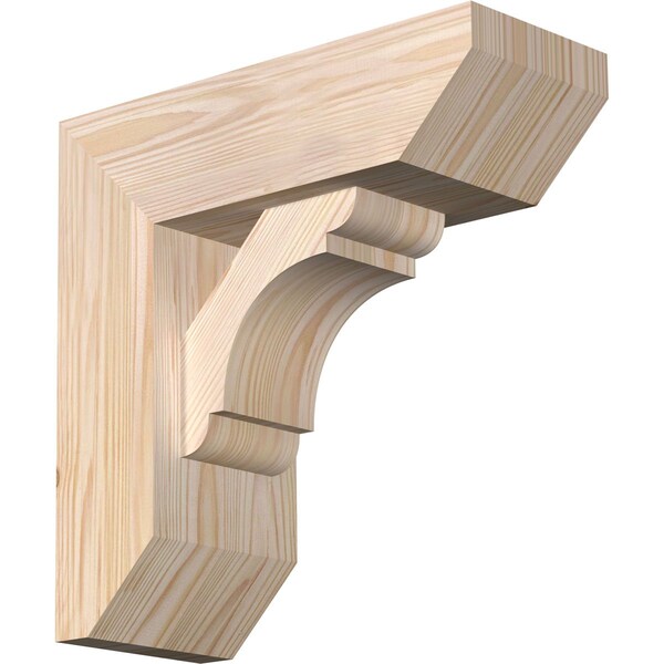 Ekena Millwork Olympic Slat Smooth Bracket w/ Offset Brace, Douglas Fir, 5 1/2"W x 14"D x 14"H BKT0604X14X14OLY06SDF - main